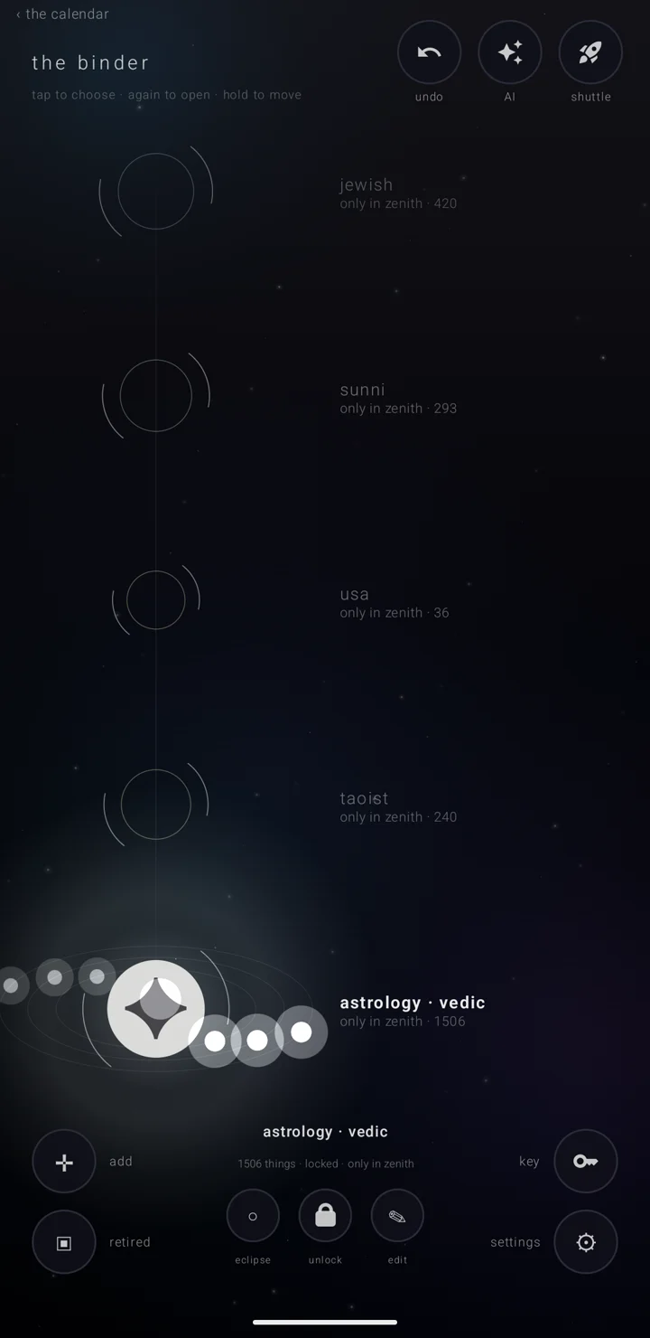 the astrology · vedic almanac in zenith calendar