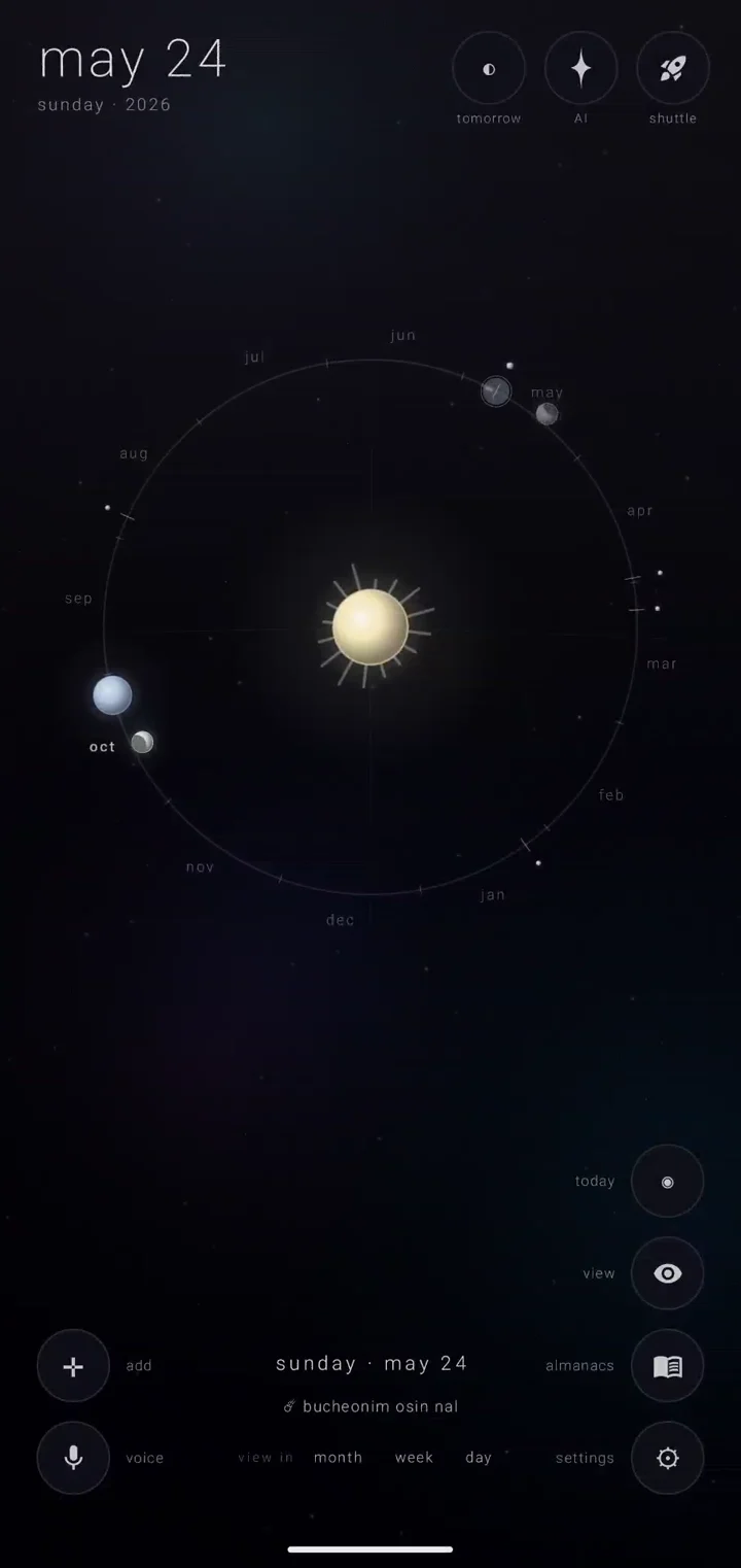 the buddhist (korea) almanac in zenith calendar