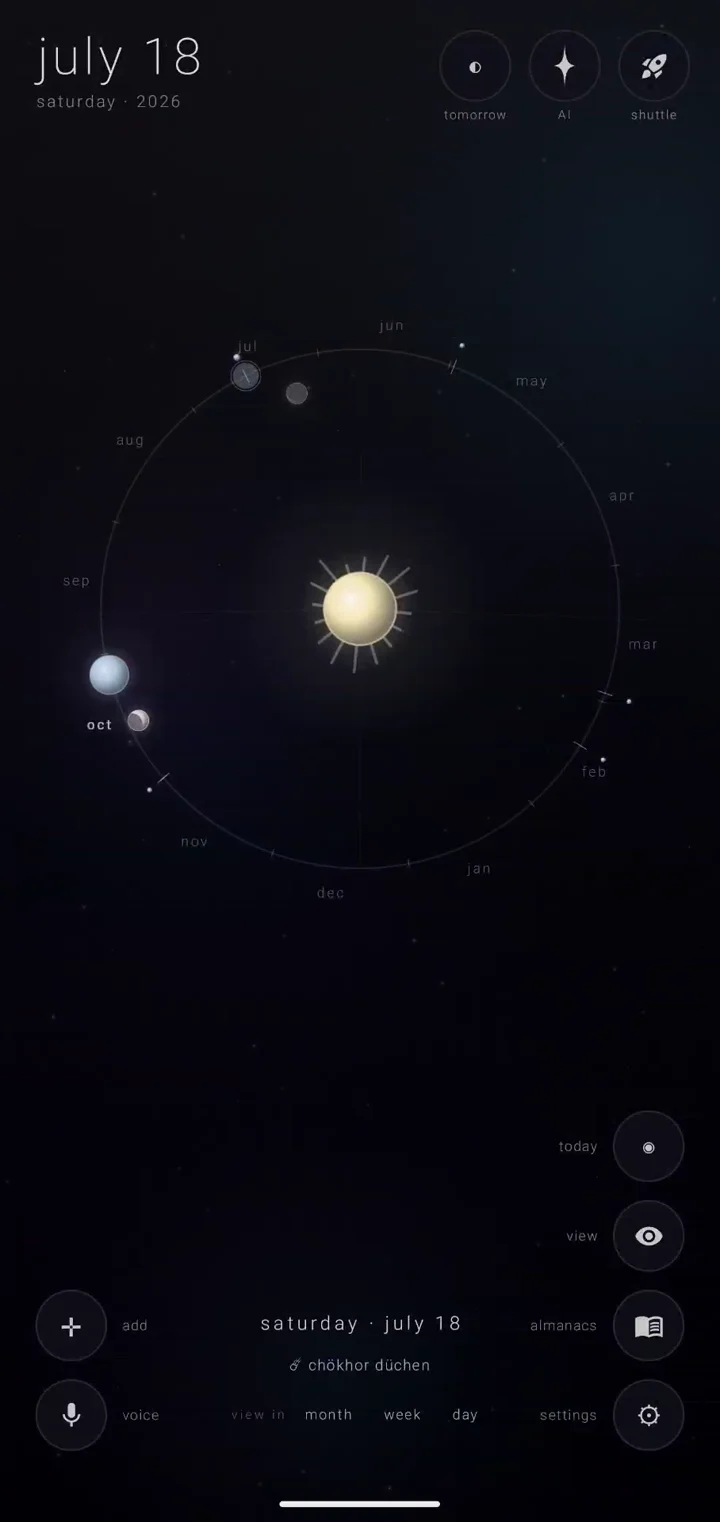 the buddhist (tibet) almanac in zenith calendar