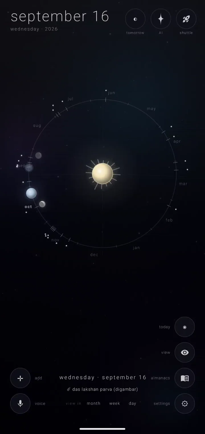 the jain almanac in zenith calendar