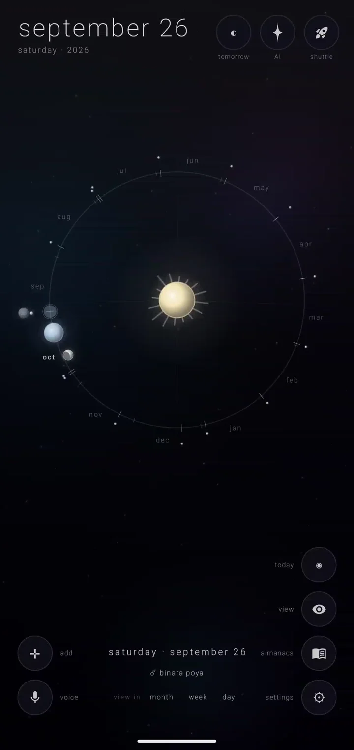 the theravada (sri lanka) almanac in zenith calendar